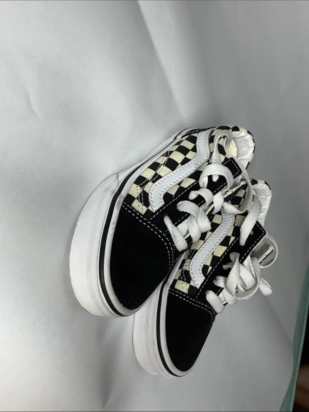 Vans Kids Black & Cream Checkerboard Low-Top Sneakers